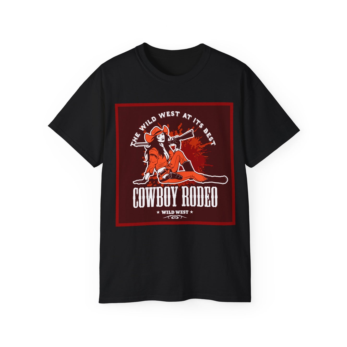Unisex Ultra Cotton Tee - The Wild West at its Best - Cowboy Rodeo
