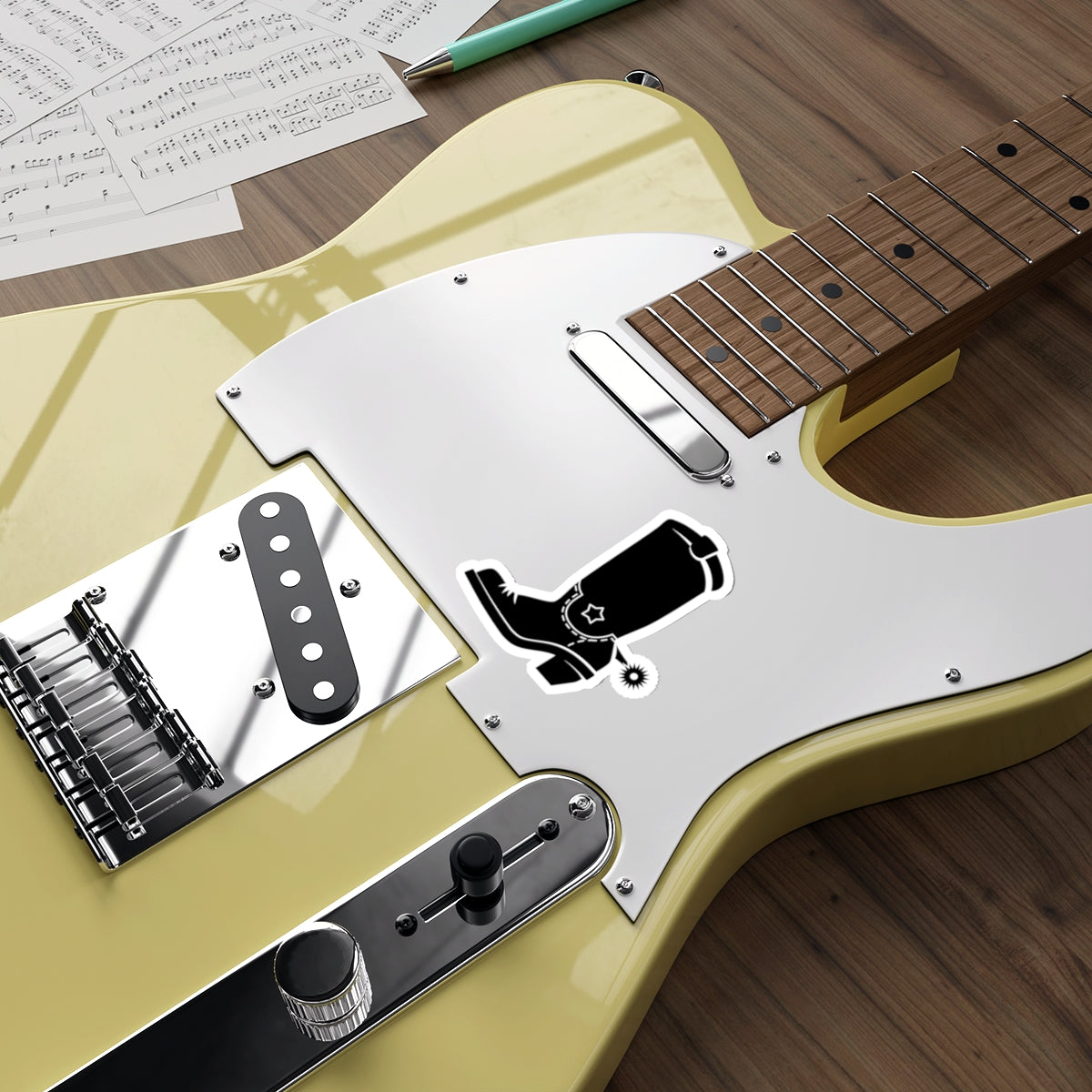 Die-cut stickers - Western Boot with Spur X 300