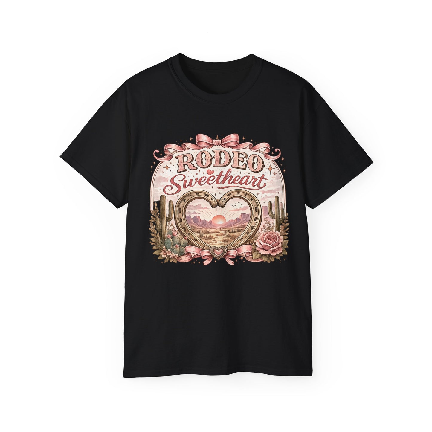 T-Shirt - Rodeo sweetheart with desert blooms