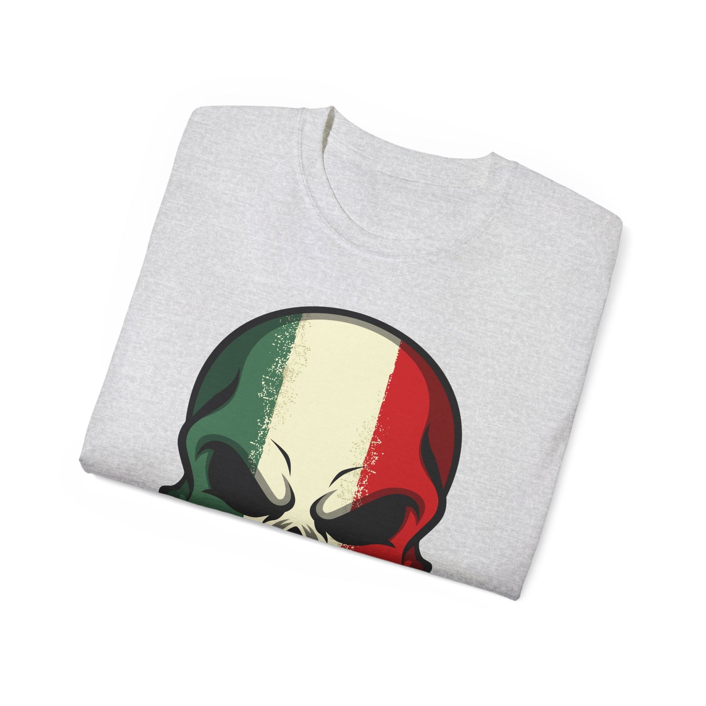 Unisex Ultra Cotton Tee - Red White Green Skull