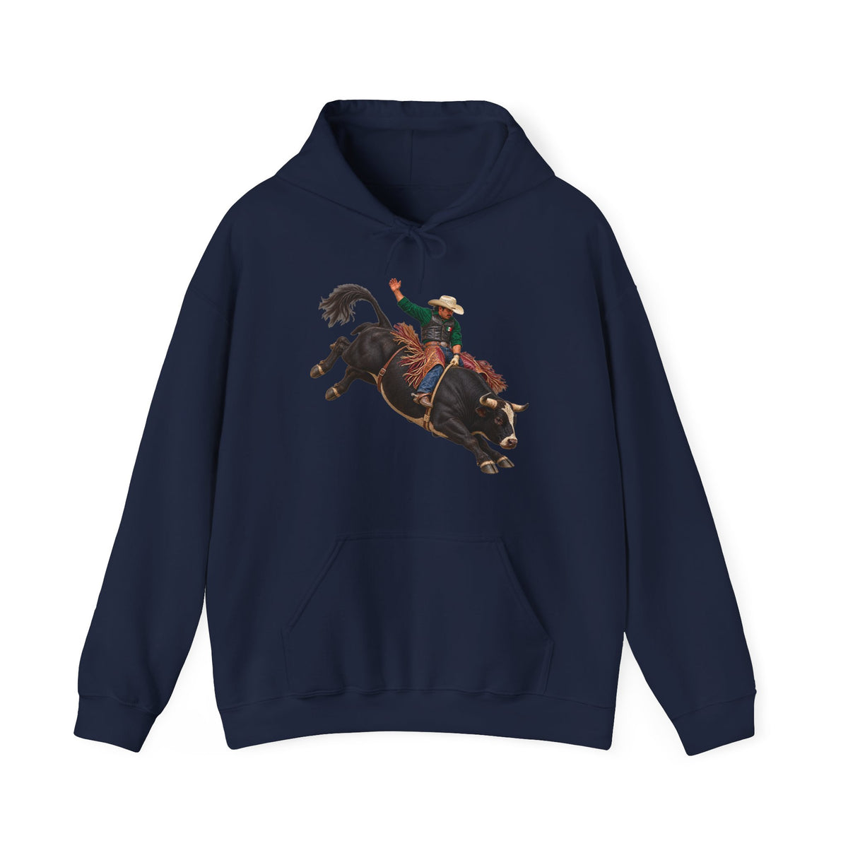 Hoodie — Cowboys - Bull Rider - Latino - without Text - 3D Transparent