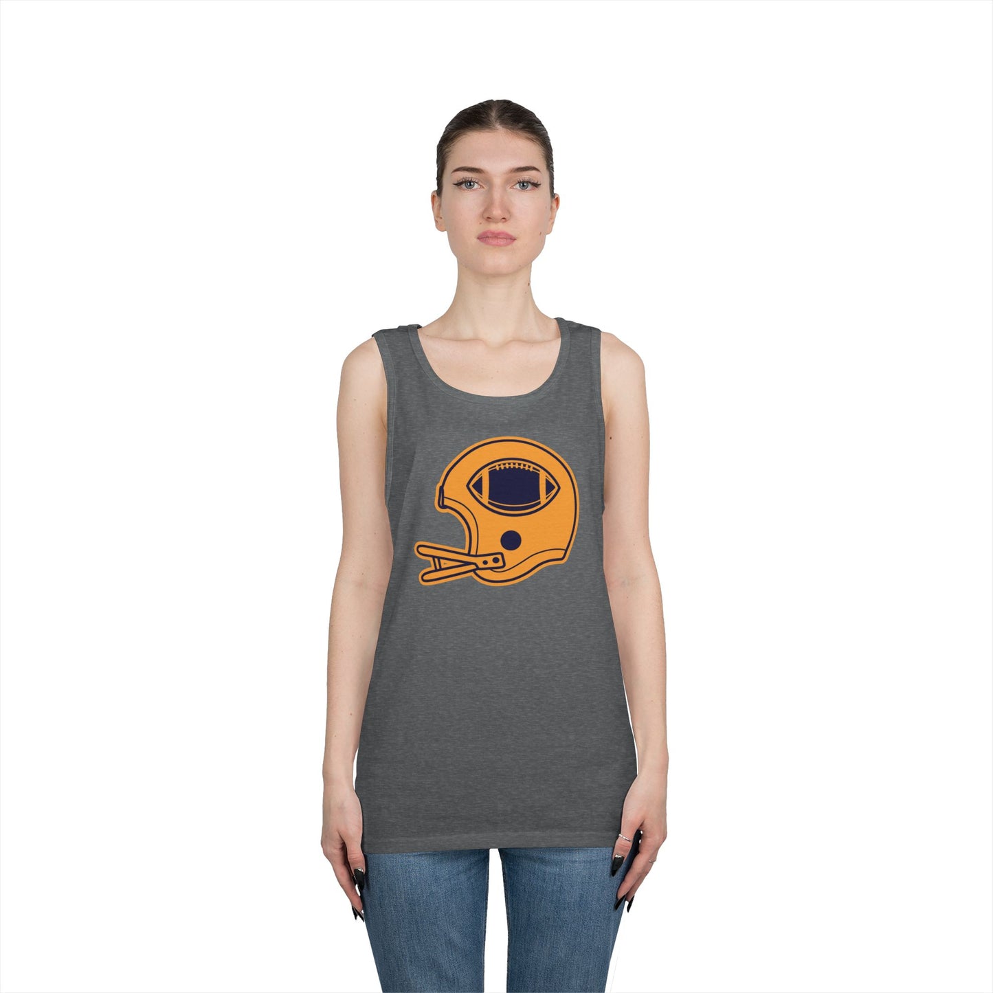 Unisex Heavy Cotton Tank Top - Football Helmet