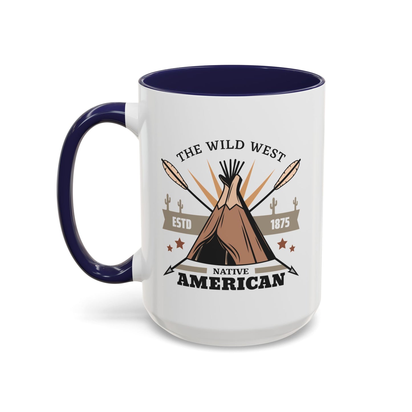 Accent Coffee Mug (11, 15oz) - The Wild West - Native American