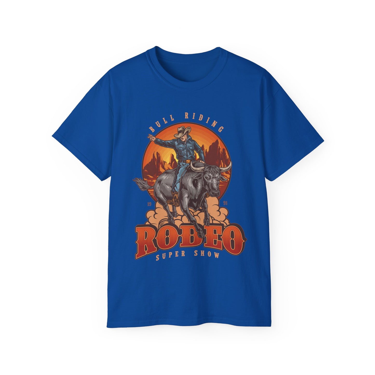 Unisex Ultra Cotton Tee - Bull Riding - Rodeo Super Show