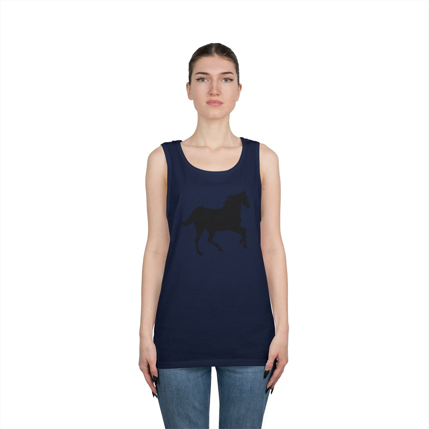 Unisex Heavy Cotton Tank Top - Wild Horse - Prancing X 300