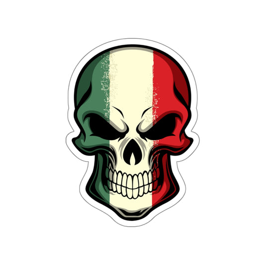 Die-cut stickers - Red White Green Skull
