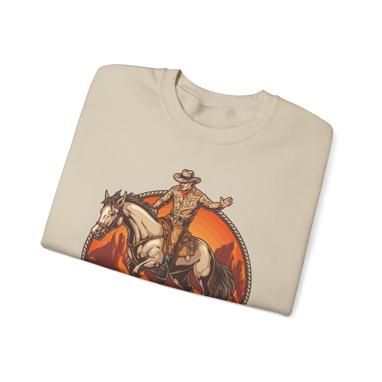 Crewneck Sweatshirt - Rodeo Cowboy - Texas