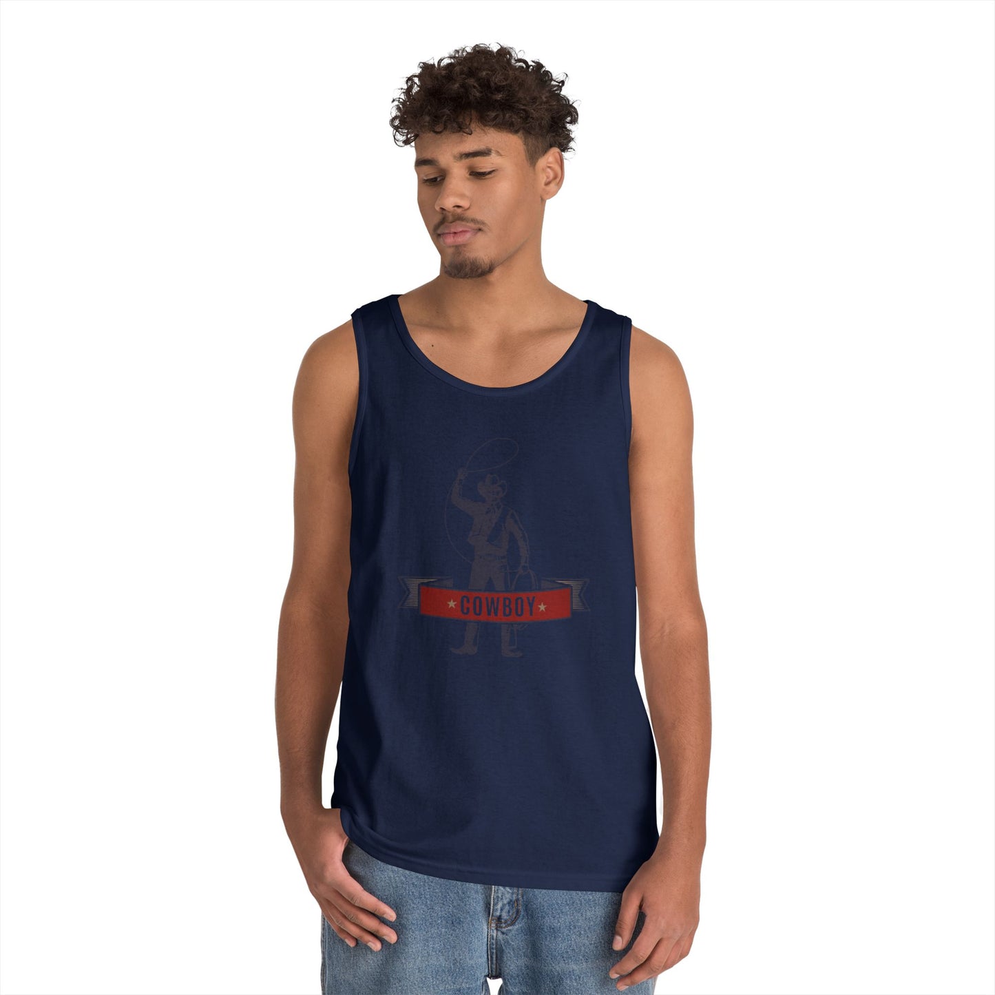 Unisex Heavy Cotton Tank Top - Cowboy - The Wild West