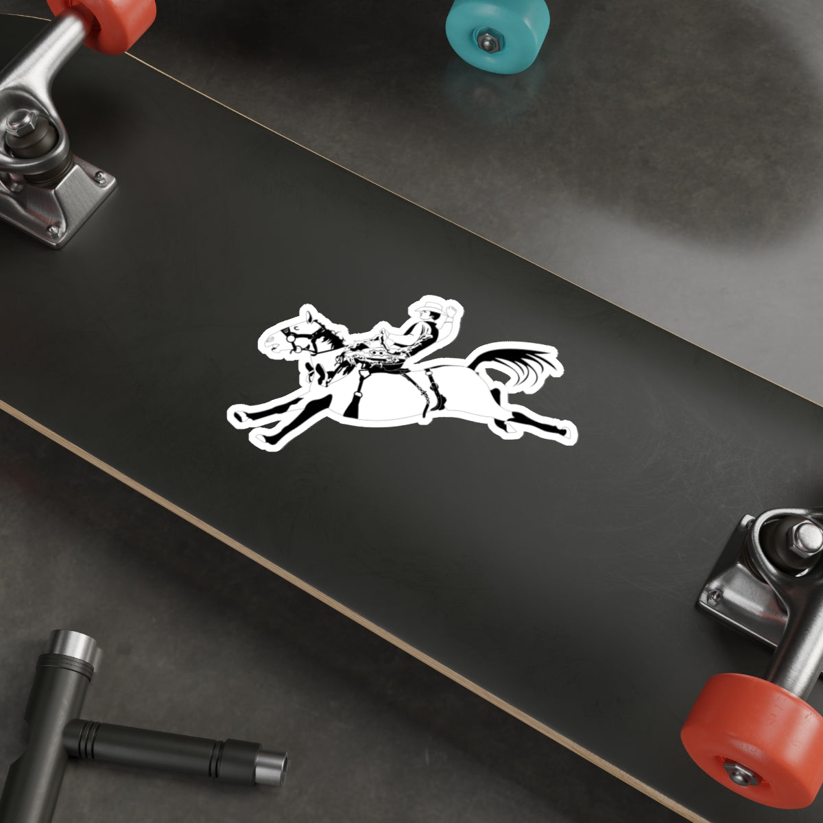 Die-cut stickers - Cowboy - Bronco Buster - BW