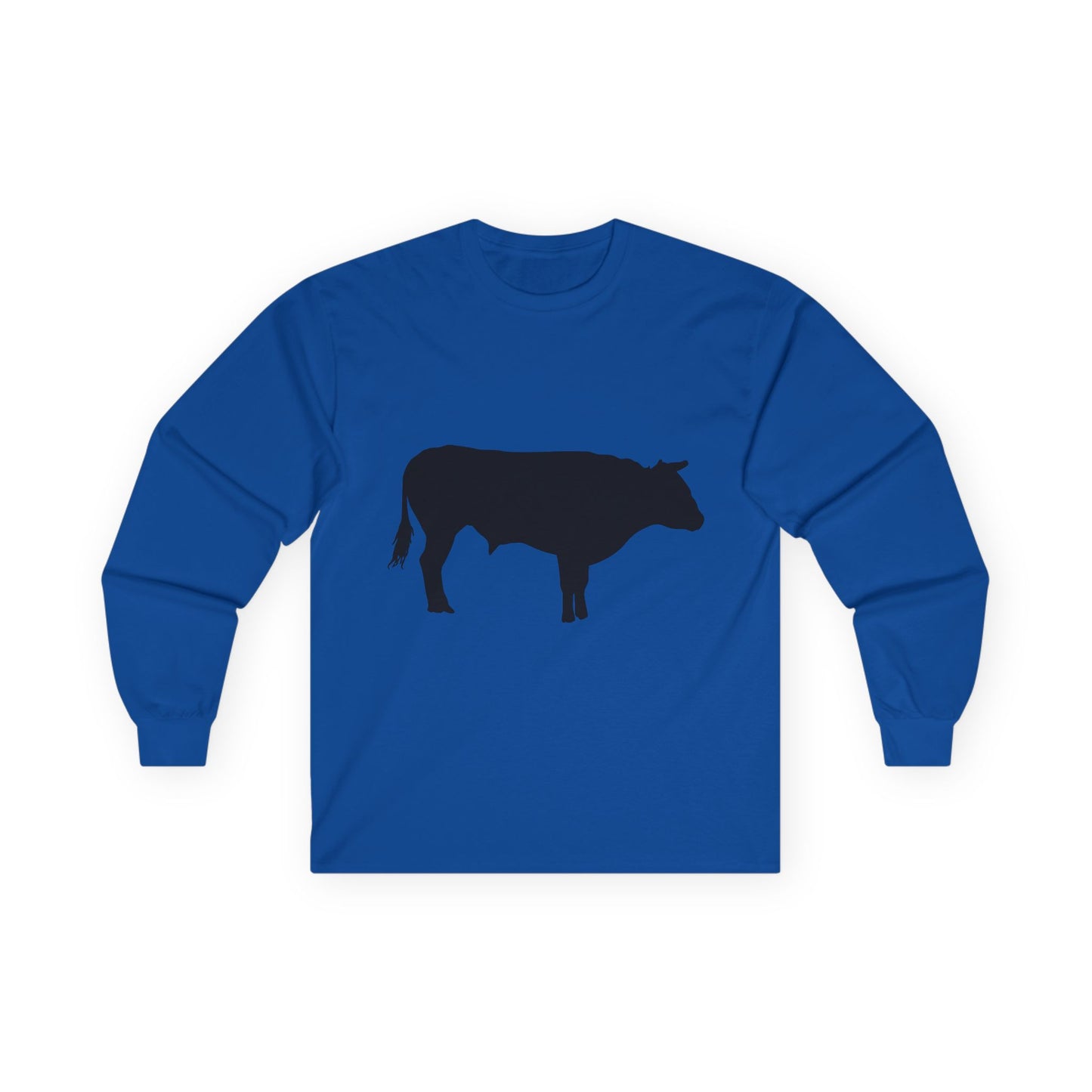 Unisex Ultra Cotton Long Sleeve Tee - Bull - Silhouette