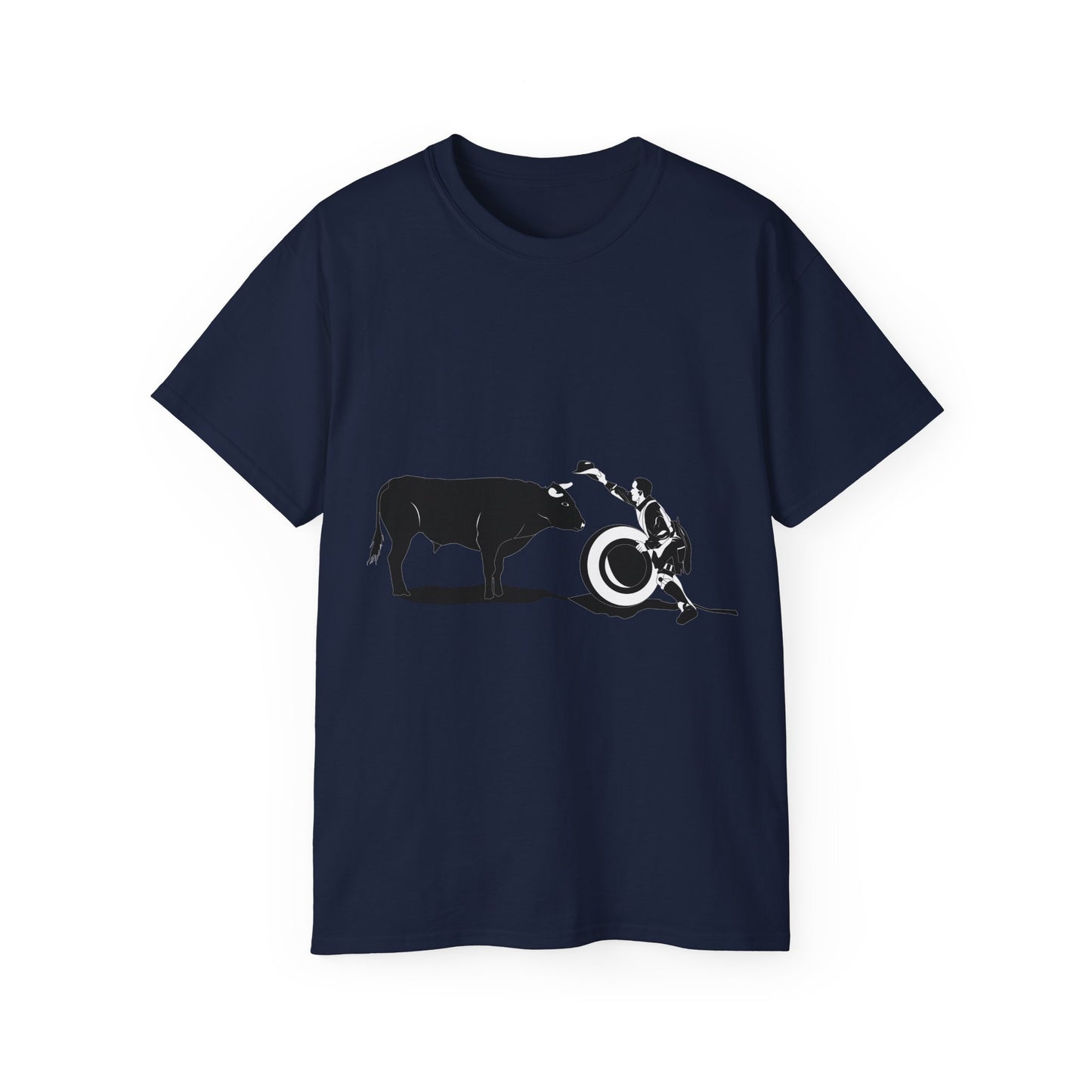 Unisex Ultra Cotton Tee - Clown and Bull - BW