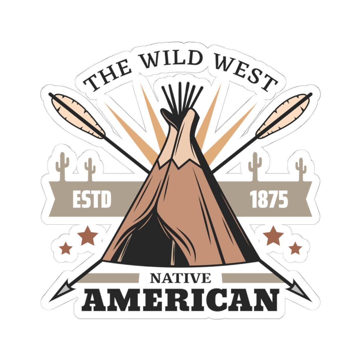 Kiss-Cut Stickers - The Wild West - Native American