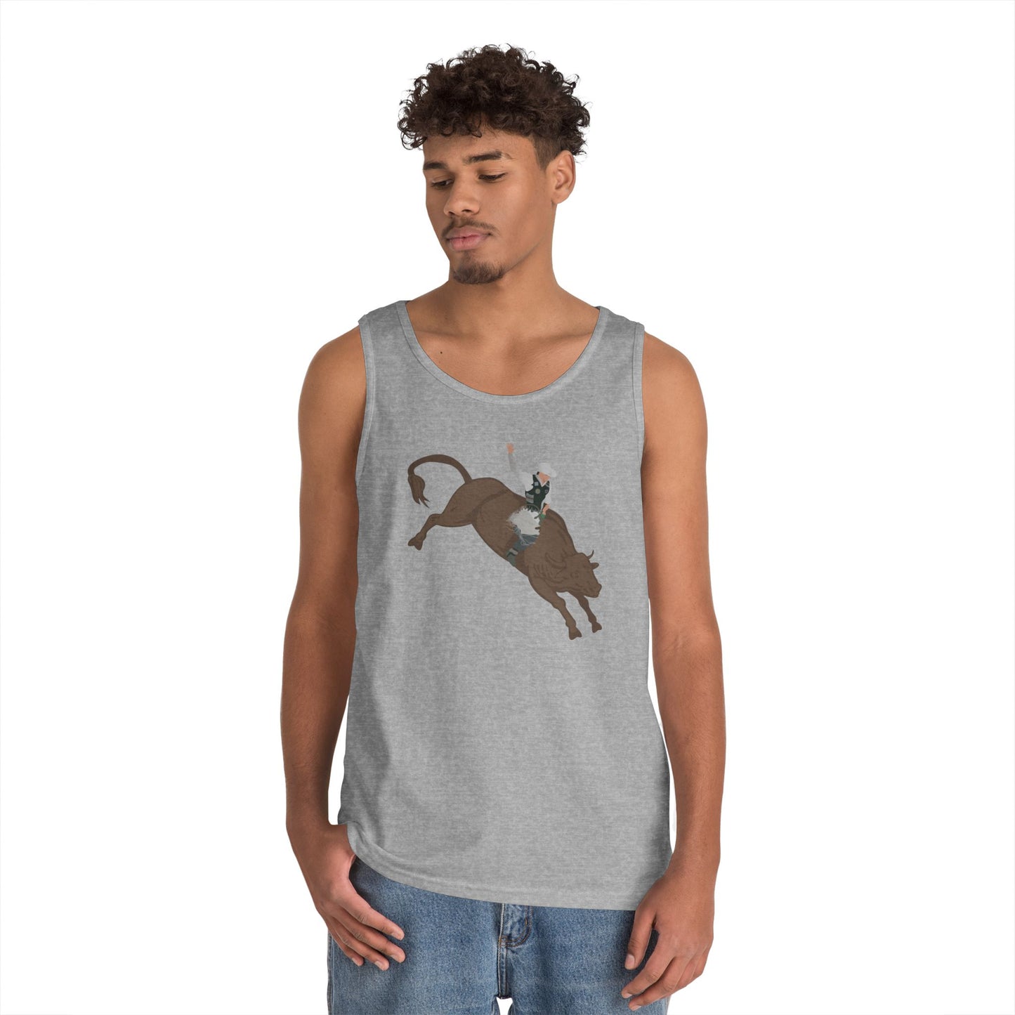 Unisex Heavy Cotton Tank Top - Cowboy - V2