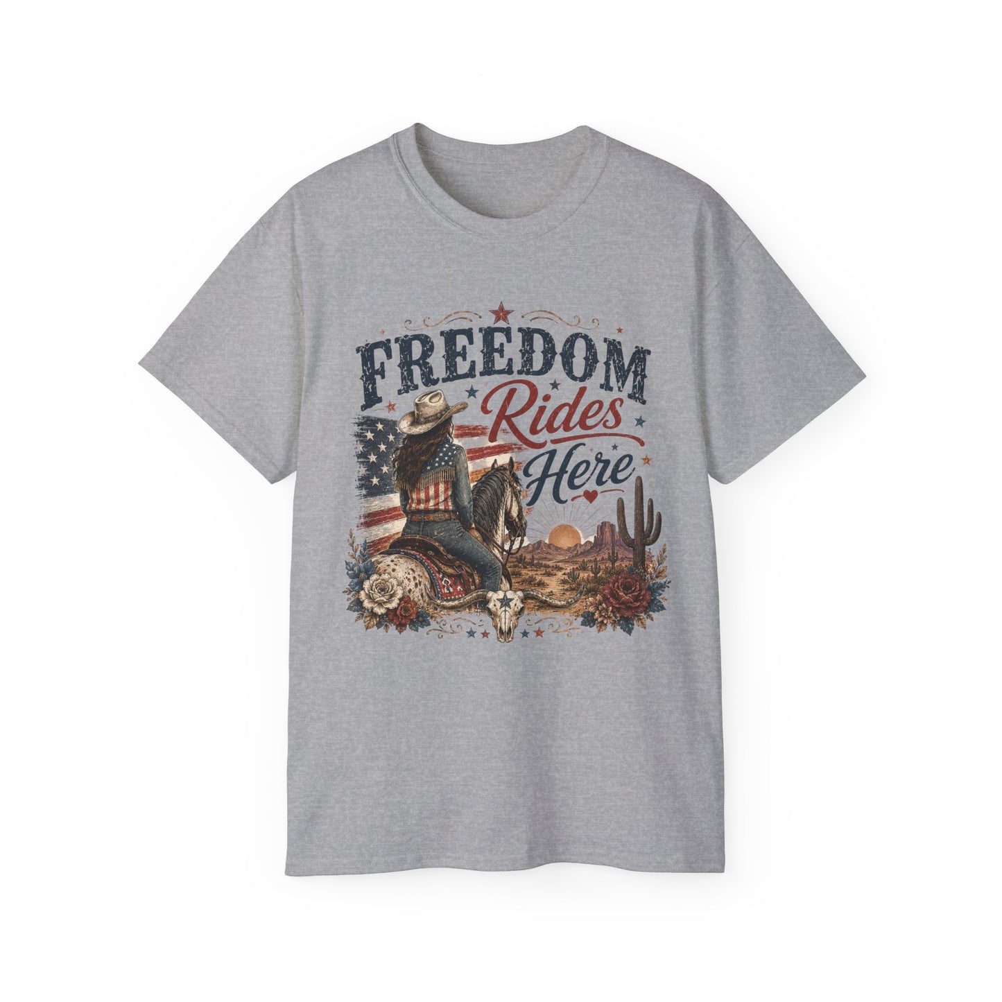 T-Shirt - Freedom Rides Here