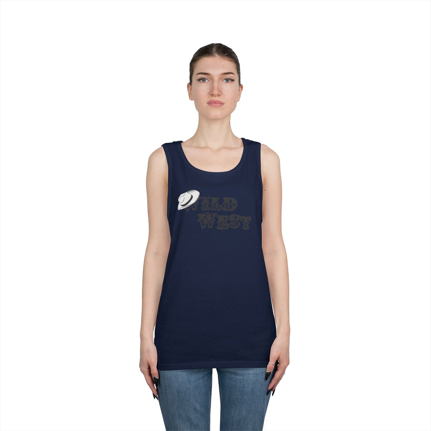 Unisex Heavy Cotton Tank Top - Wild West Hat