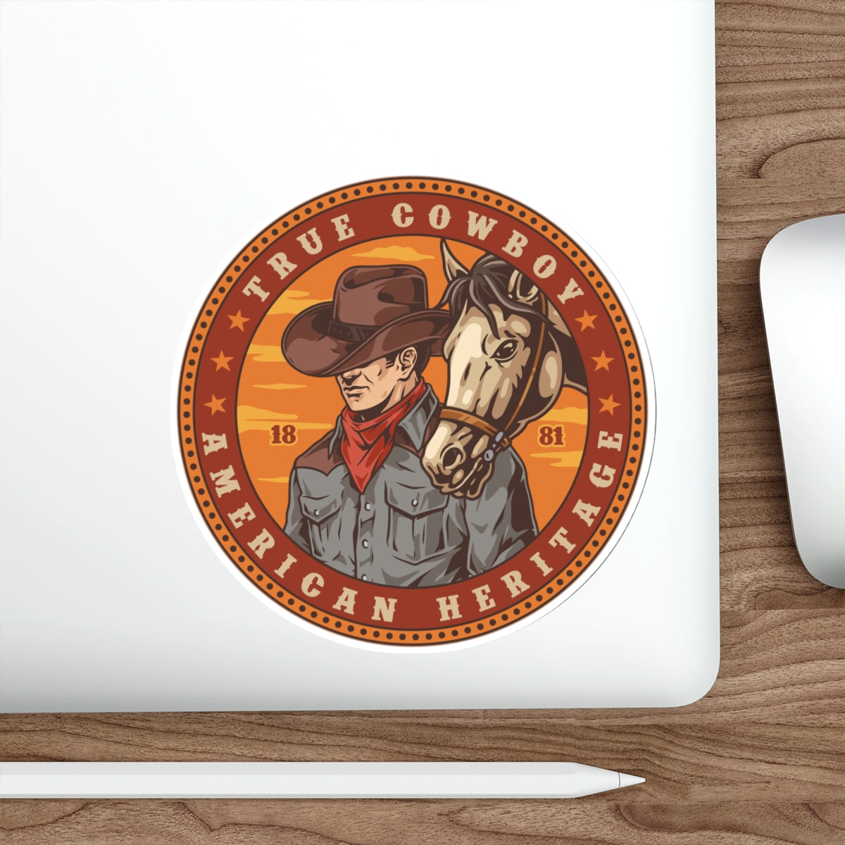Die-cut stickers - True Cowboy - American Heritage