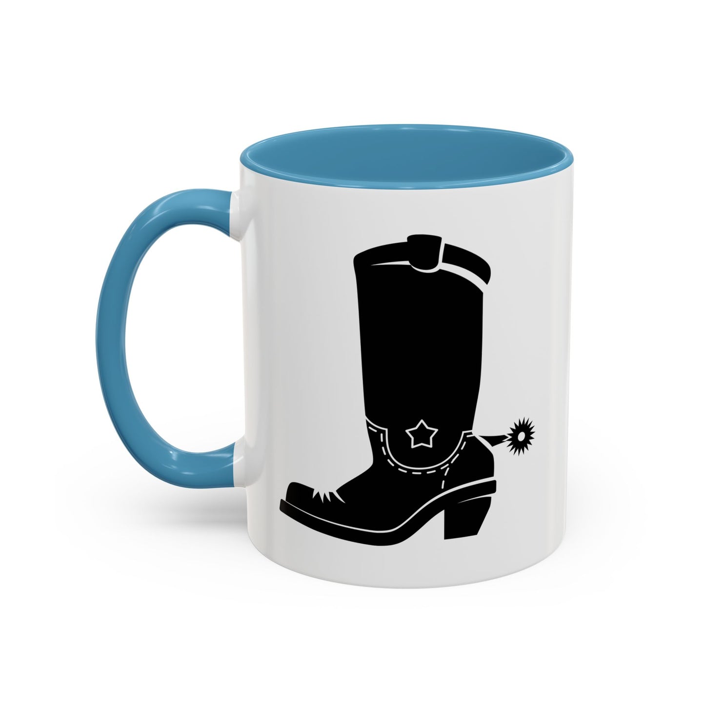 Accent Coffee Mug (11, 15oz) - Western Boot with Spur X 300
