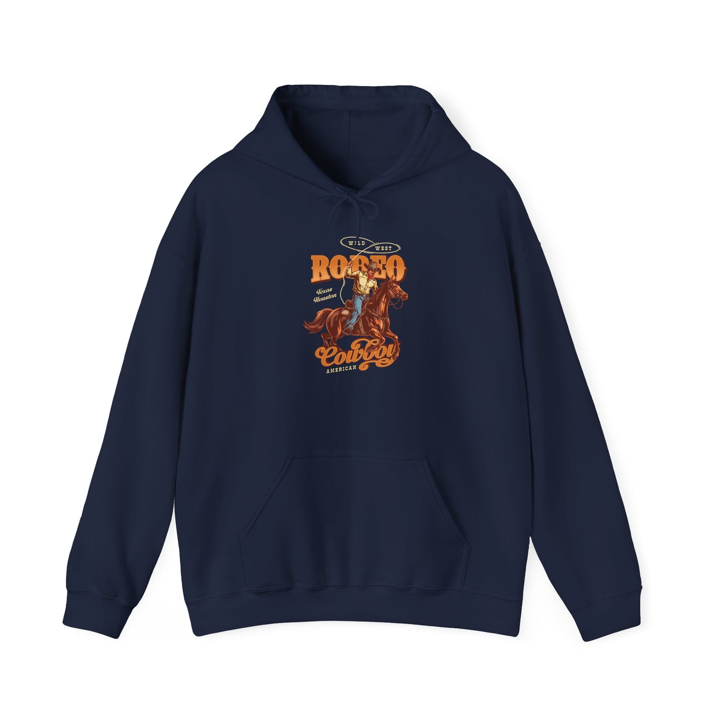 Unisex Hoodie - Wild West - Houston, Texas - American Rodeo Cowboy