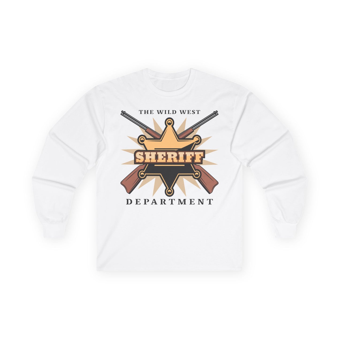 Unisex Ultra Cotton Long Sleeve Tee - Western Cowboy - The Wild West - Sheriff Department