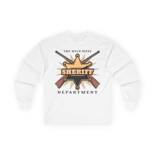 Unisex Ultra Cotton Long Sleeve Tee - Western Cowboy - The Wild West - Sheriff Department