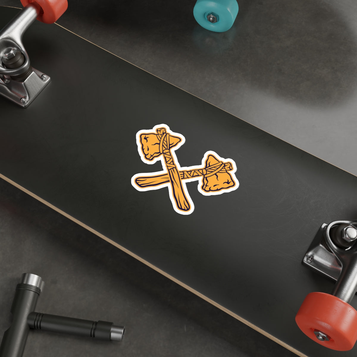Die-cut stickers - Crossed Tomahawks