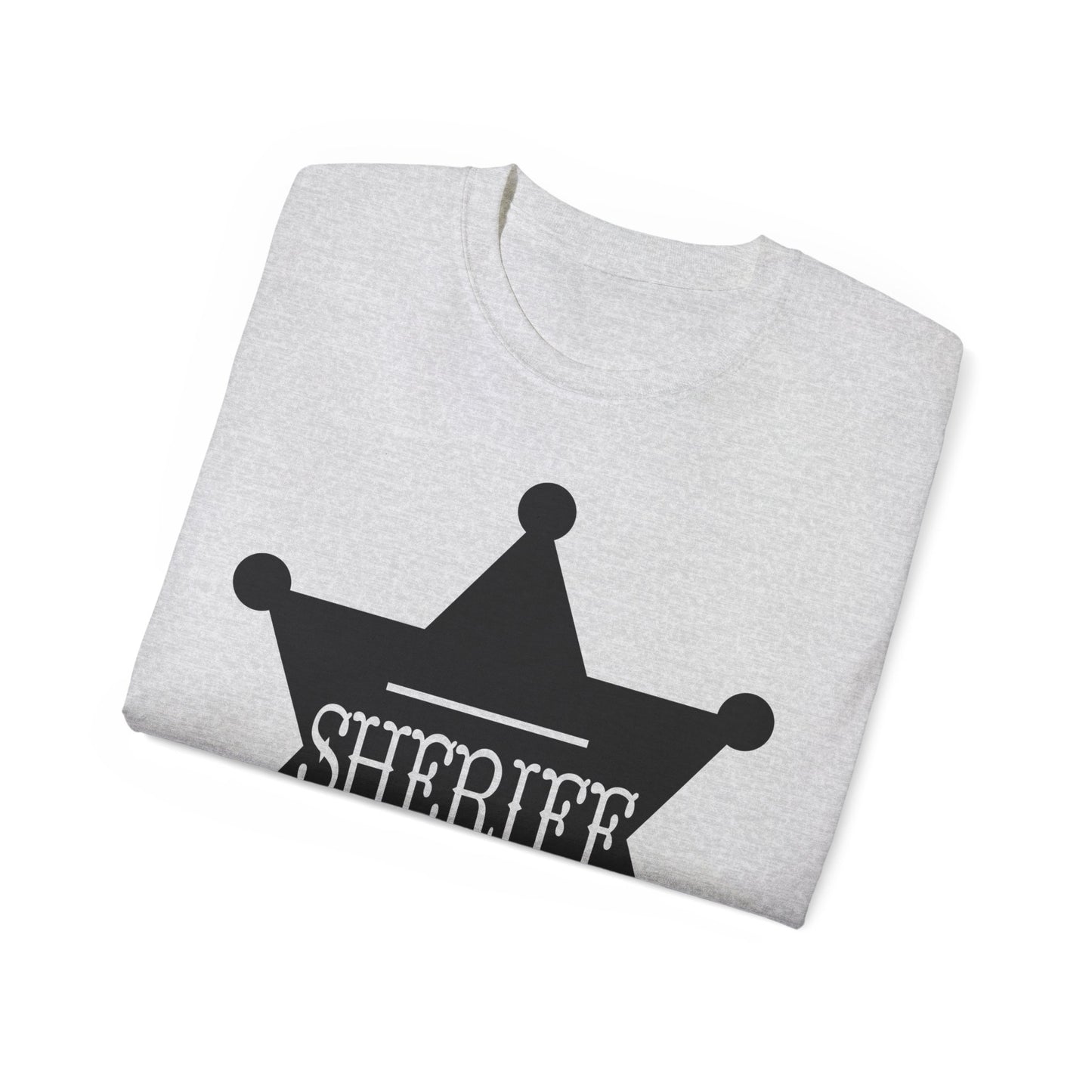 Unisex Ultra Cotton Tee - Sheriff Badge w Txt Sheriff X 300