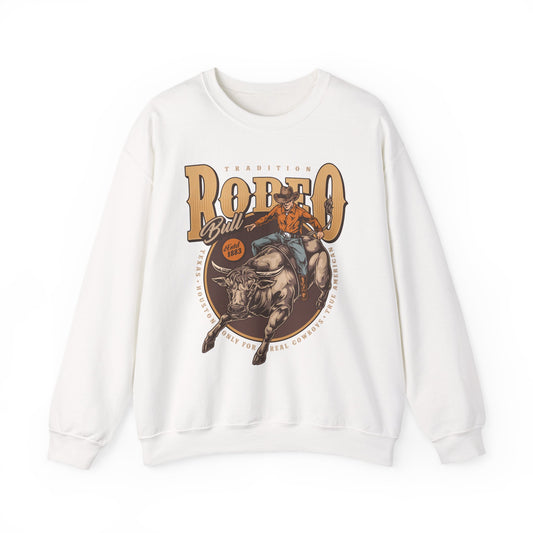 Crewneck Sweatshirt - Tradition Rodeo Bull - Real Cowboys