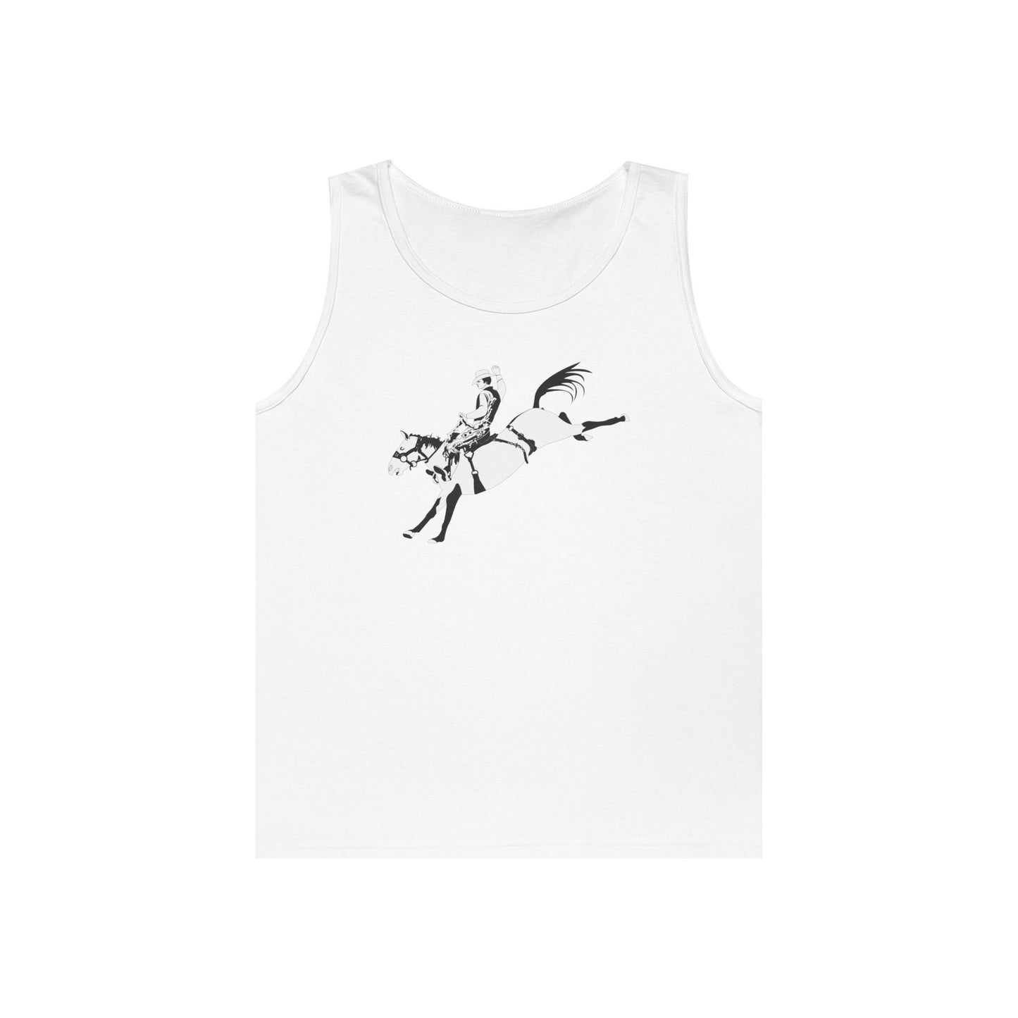 Unisex Heavy Cotton Tank Top - Cowboy - Bronco Buster - BW