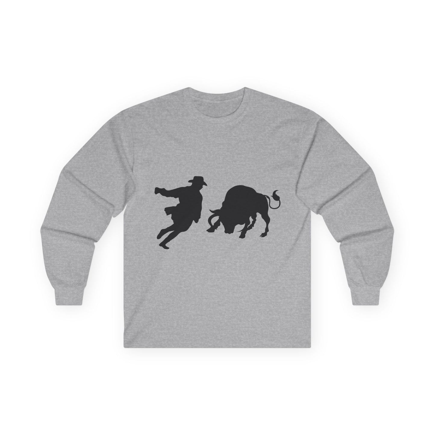 Unisex Ultra Cotton Long Sleeve Tee - Clown and Bull - Silhouette