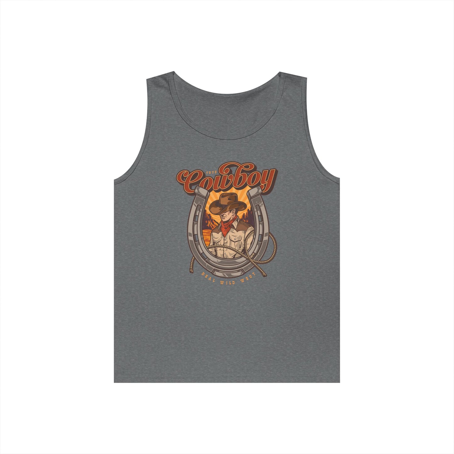 Unisex Heavy Cotton Tank Top - True Cowboy - Real Wild West