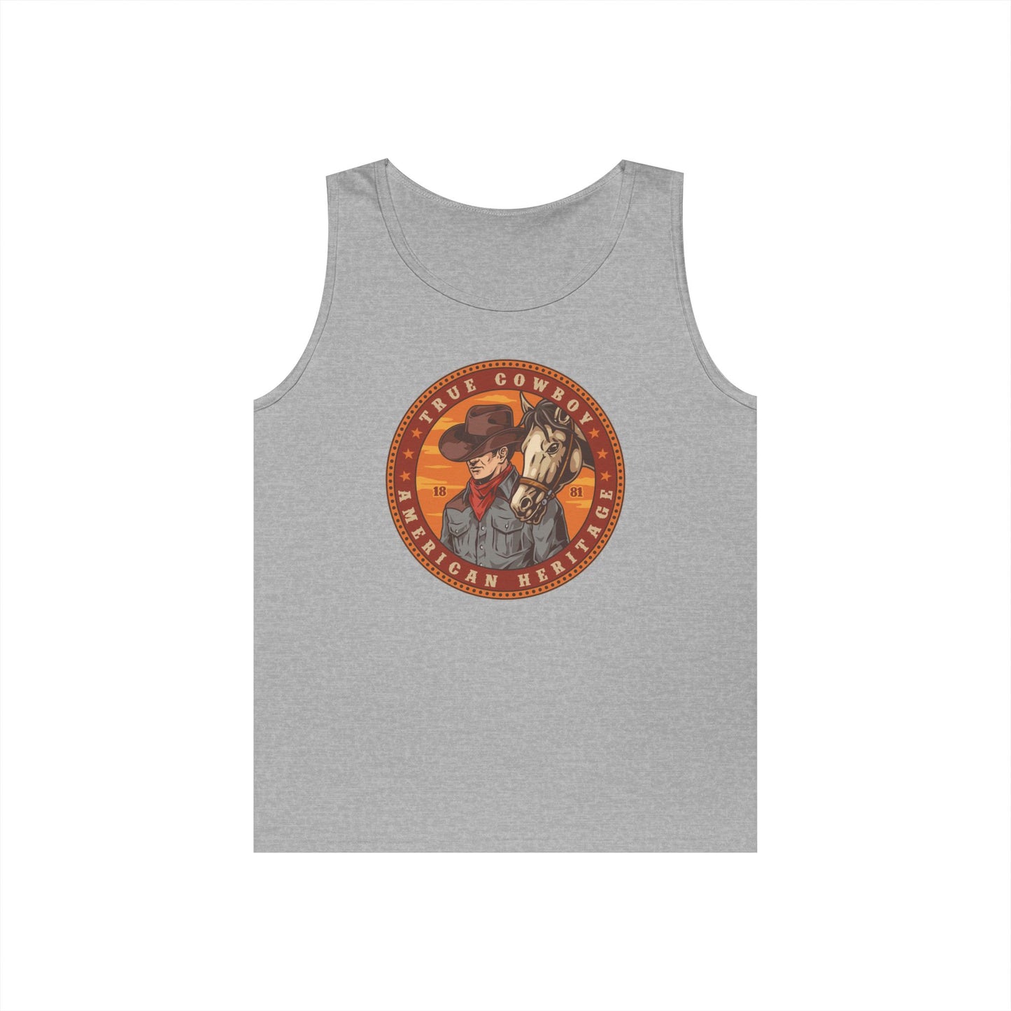 Unisex Heavy Cotton Tank Top - True Cowboy - American Heritage