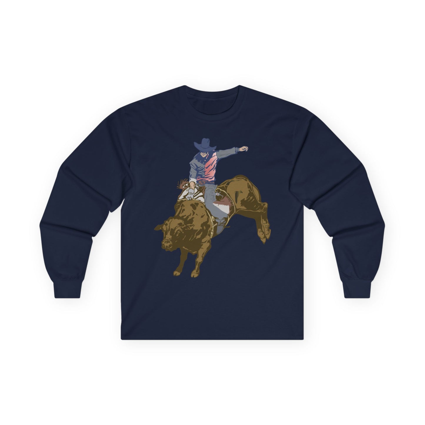 Unisex Ultra Cotton Long Sleeve Tee - Cowboy - Rodeo