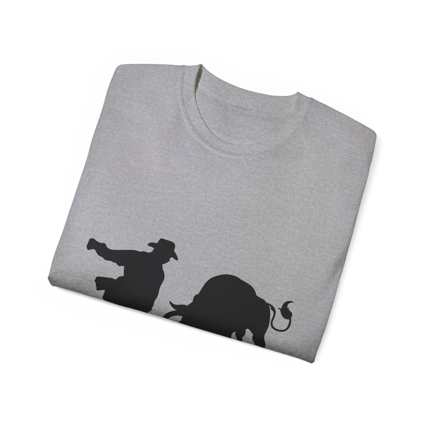 Unisex Ultra Cotton Tee - Clown and Bull - Silhouette