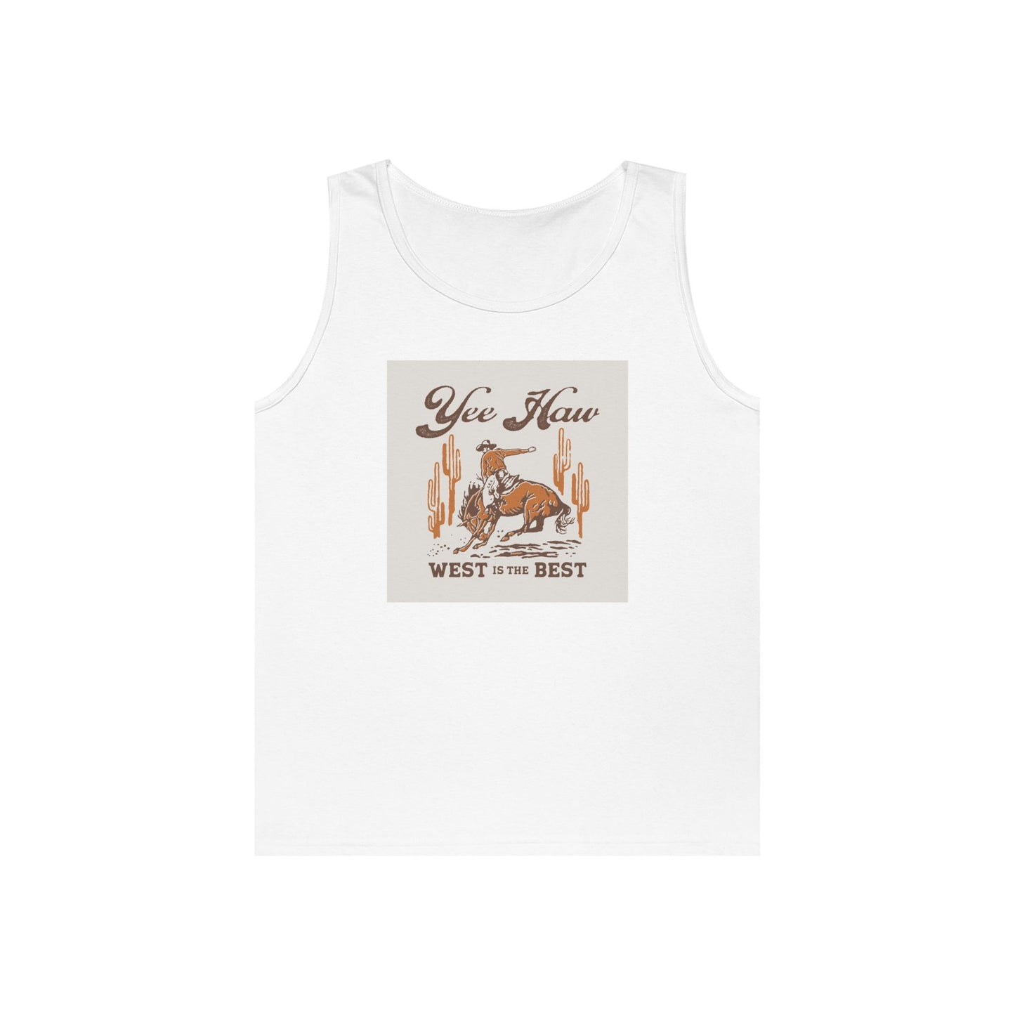 Unisex Heavy Cotton Tank Top - Wild West Cowboy - Yee Haw