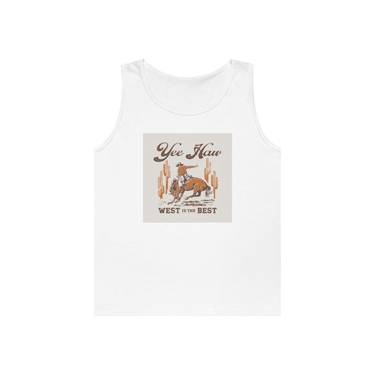 Unisex Heavy Cotton Tank Top - Wild West Cowboy - Yee Haw
