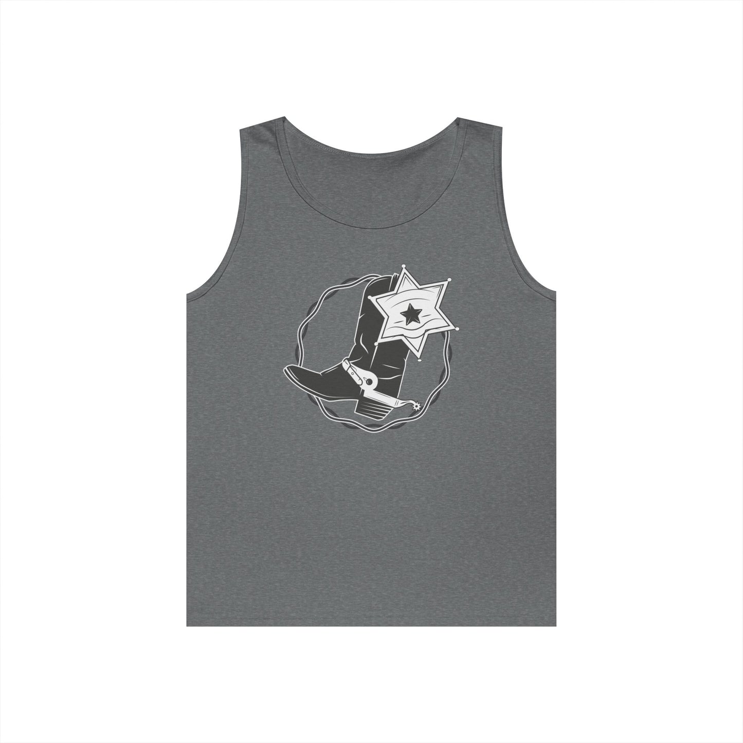 Unisex Heavy Cotton Tank Top - Boots w Star