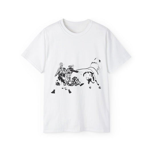 Unisex Ultra Cotton Tee - Clowns and Bull - BW