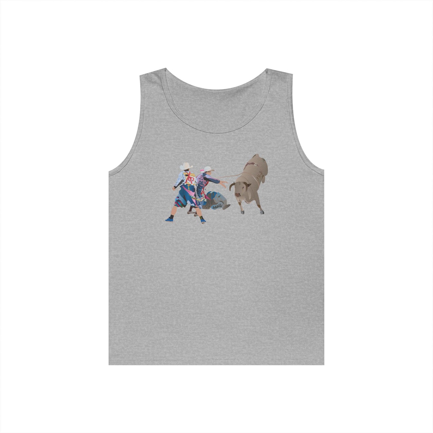 Unisex Heavy Cotton Tank Top - Clowns and Bull