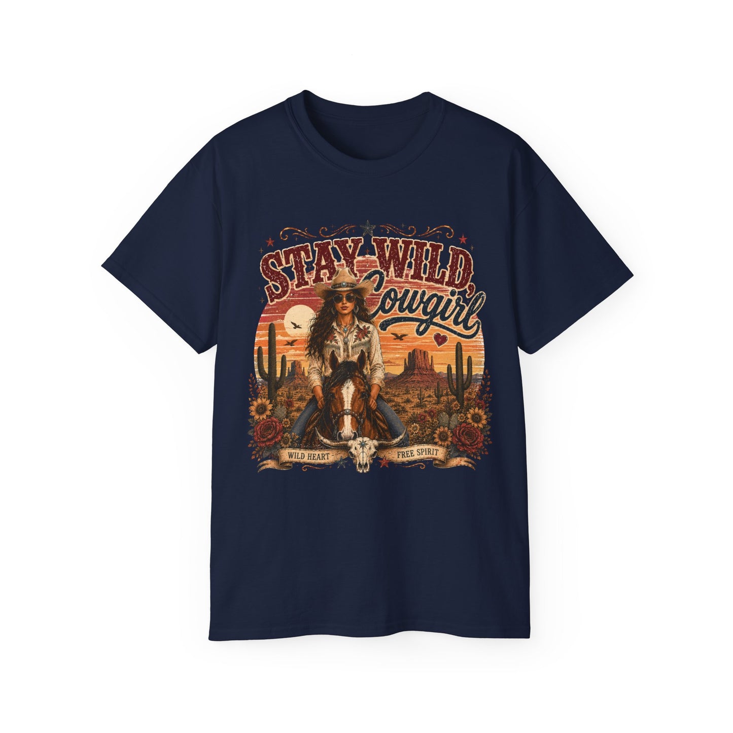T-Shirt - Stay Wild, Cowgirl - V1