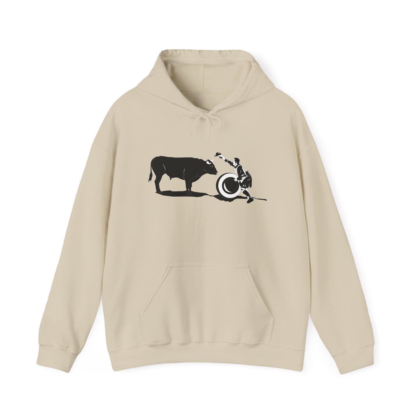 Unisex Hoodie - Clown and Bull - BW