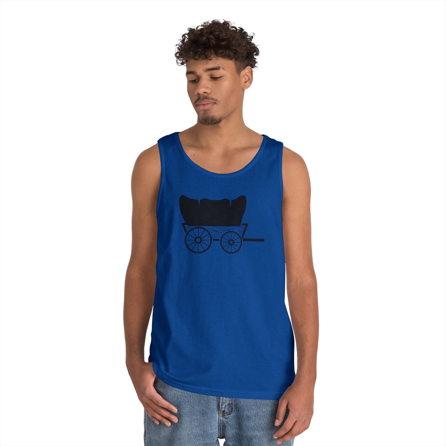 Unisex Heavy Cotton Tank Top - Covered Wagon X 300