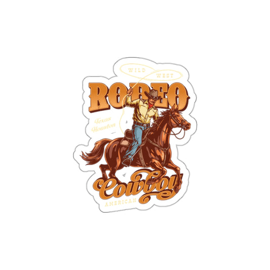 Die-cut stickers - Wild West - Houston, Texas - American Rodeo Cowboy