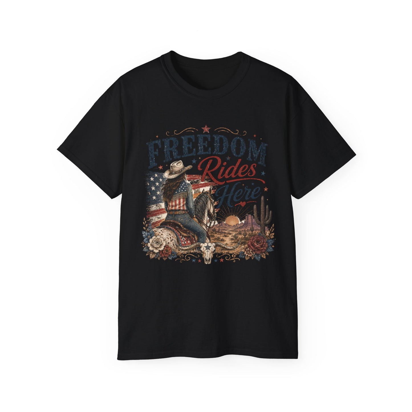 T-Shirt - Freedom Rides Here