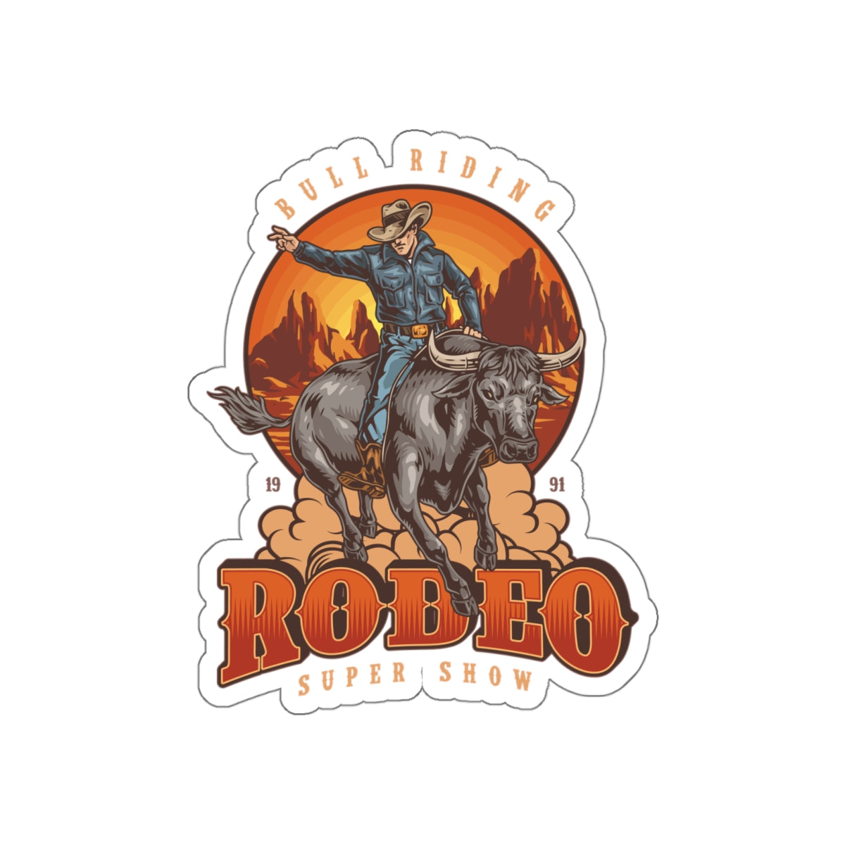 Die-cut stickers - Bull Riding - Rodeo Super Show