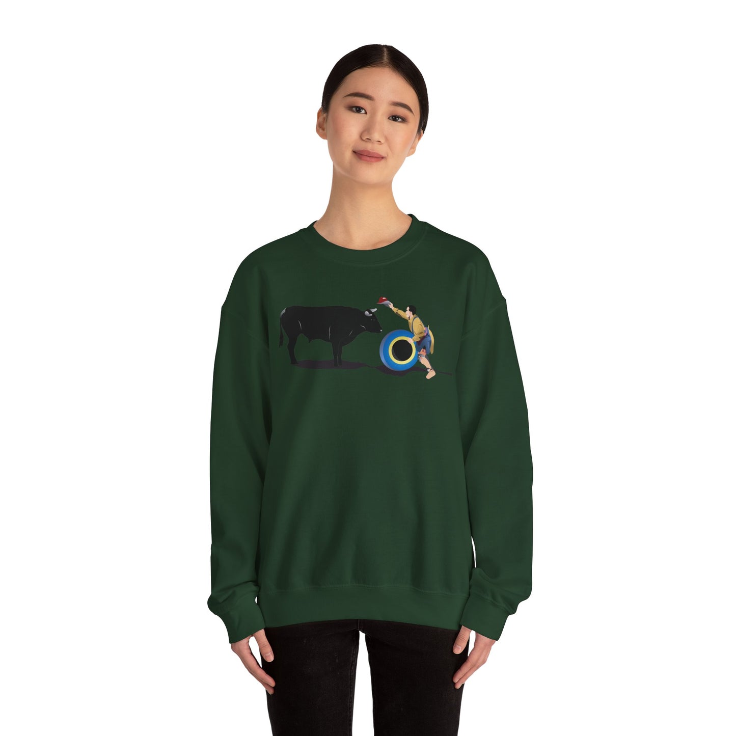 Crewneck Sweatshirt - Clown and Bull