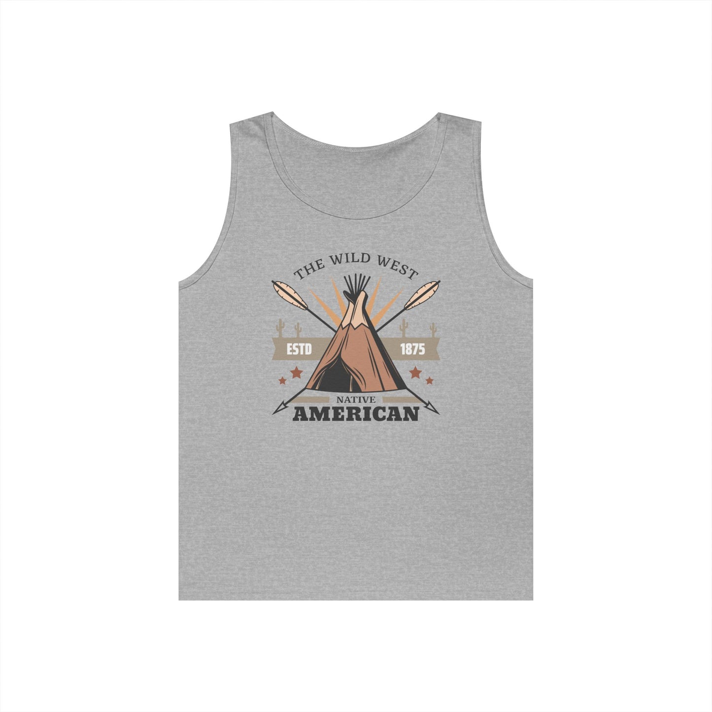 Unisex Heavy Cotton Tank Top - The Wild West - Native American