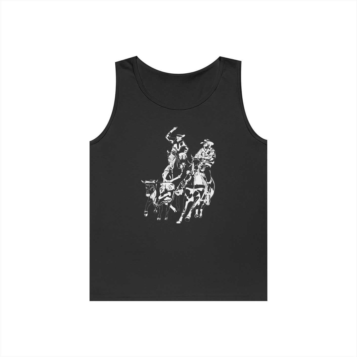 Unisex Heavy Cotton Tank Top - California Rodeo - Salinas Team Roping - BW