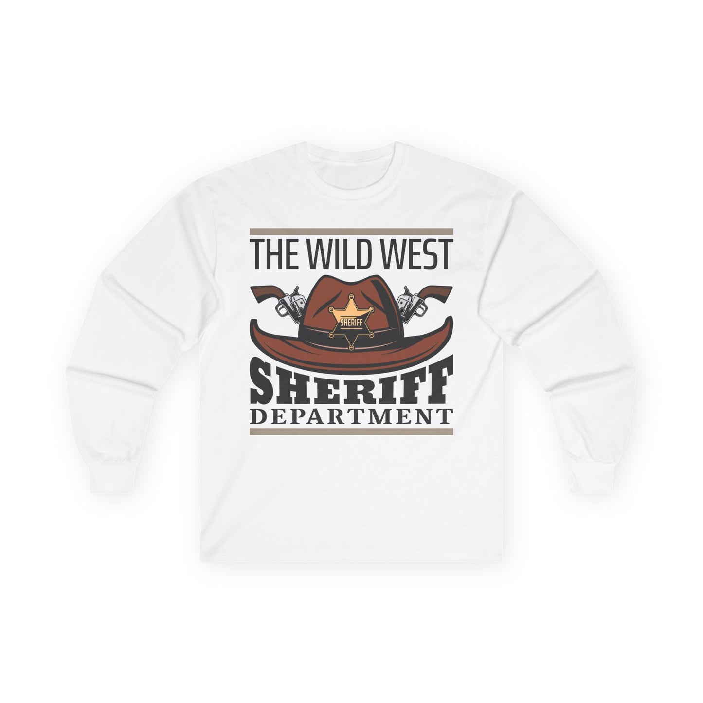 Unisex Ultra Cotton Long Sleeve Tee - The Wild West - Sheriff Department