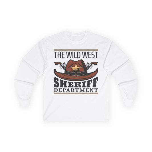 Unisex Ultra Cotton Long Sleeve Tee - The Wild West - Sheriff Department