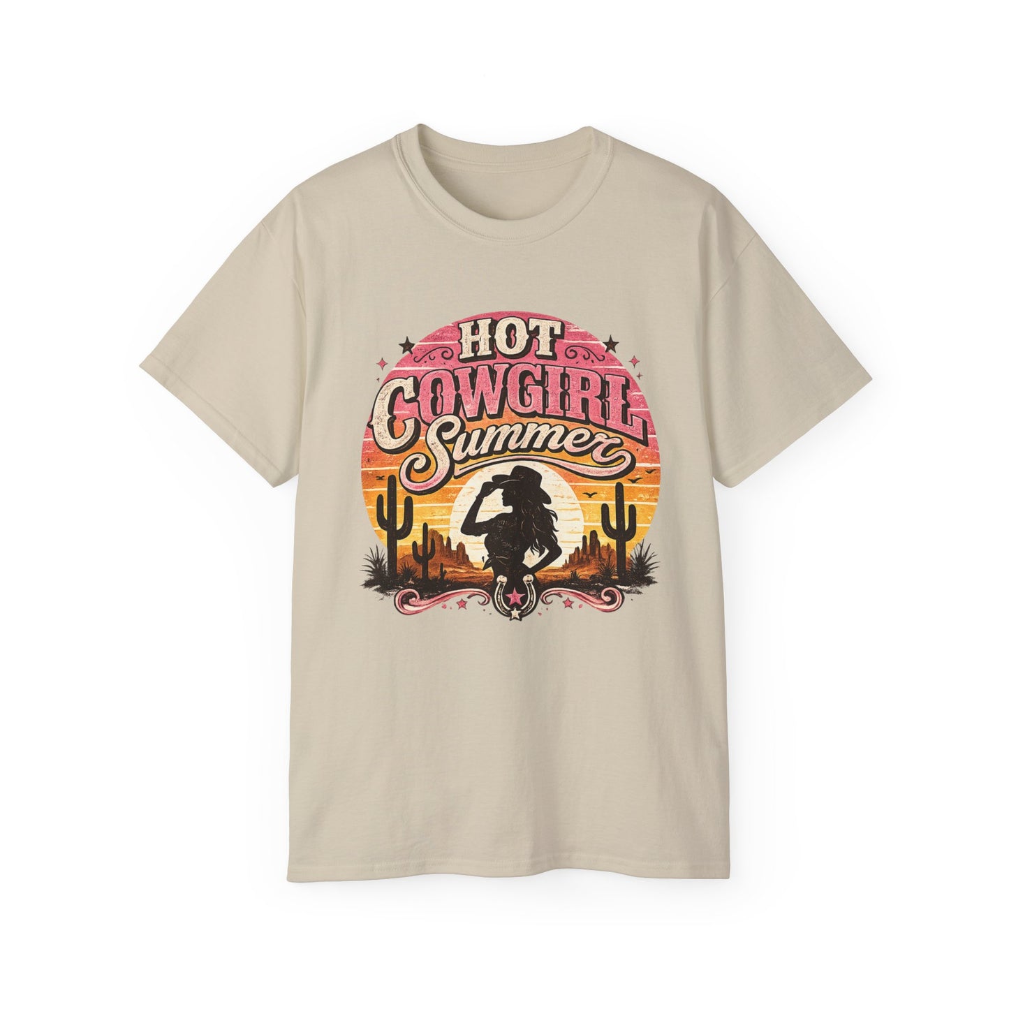 T-Shirt - Hot cowgirl summer at sunset